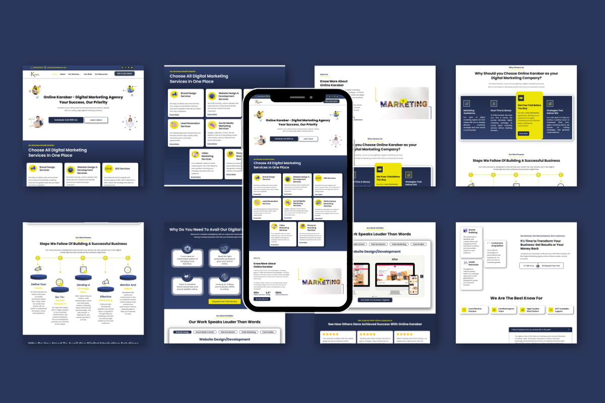Freelance website Design Services for online karobar digital marketing agency