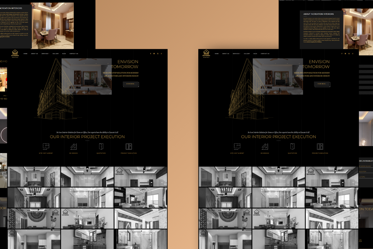 Freelance website Design Services for interior design company
