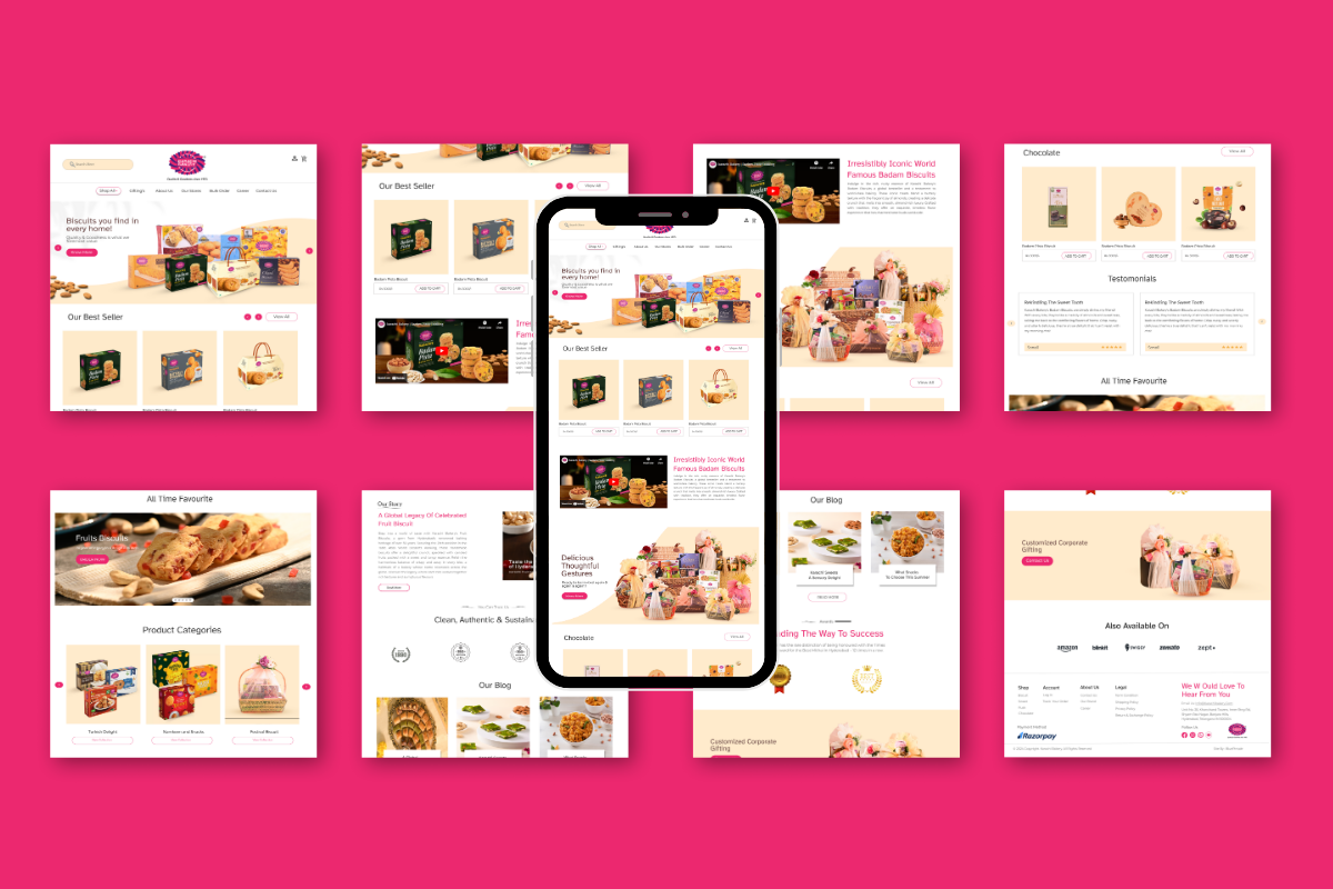 Freelance website Design Services for karachi bakery hydeabad