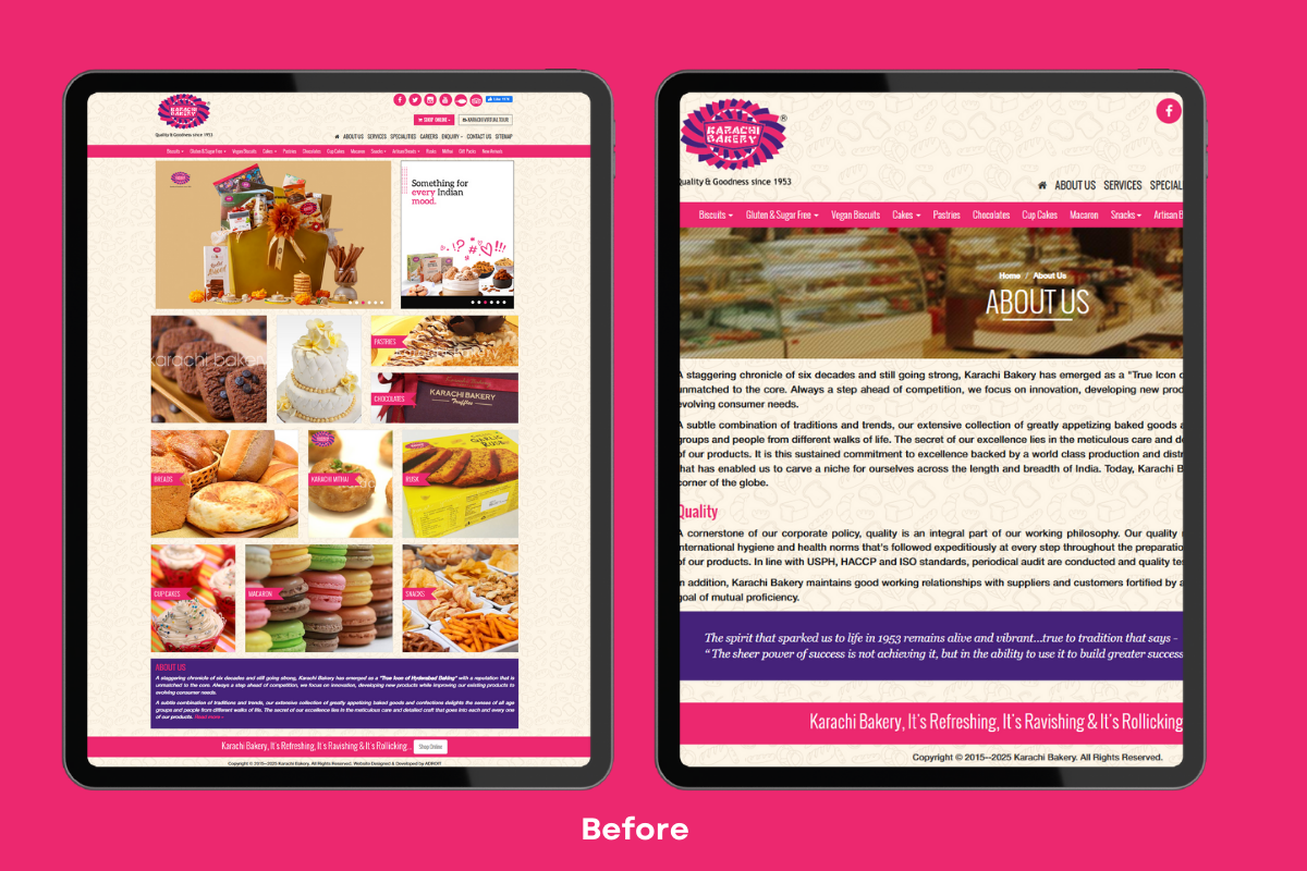Freelance website Design Services for karachi bakery hydeabad
