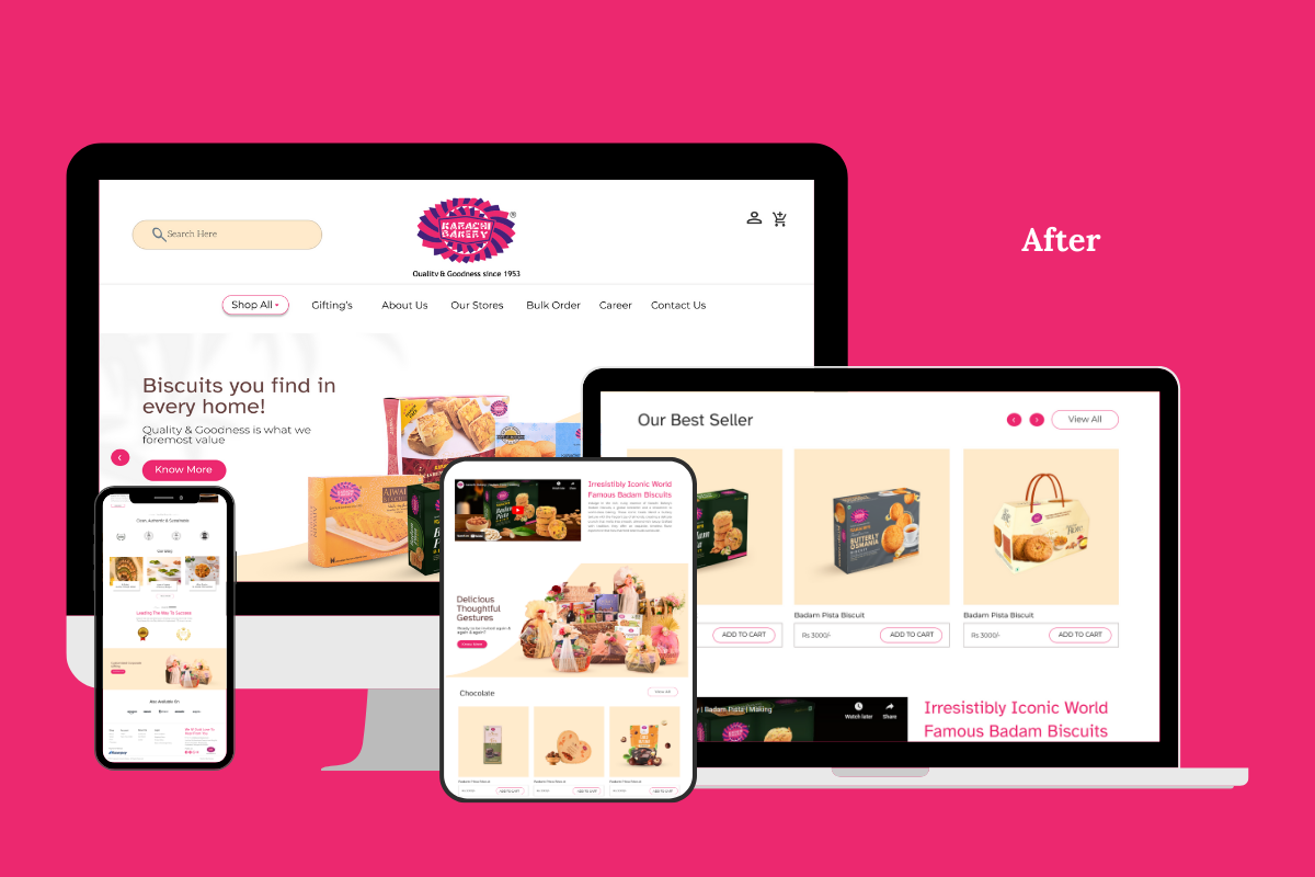 Freelance website Design Services for karachi bakery hydeabad