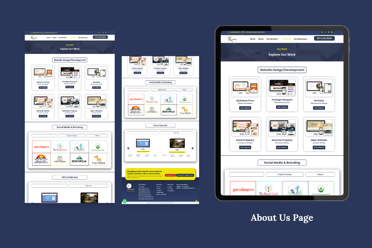 Freelance website Design Services for online karobar digital marketing agency