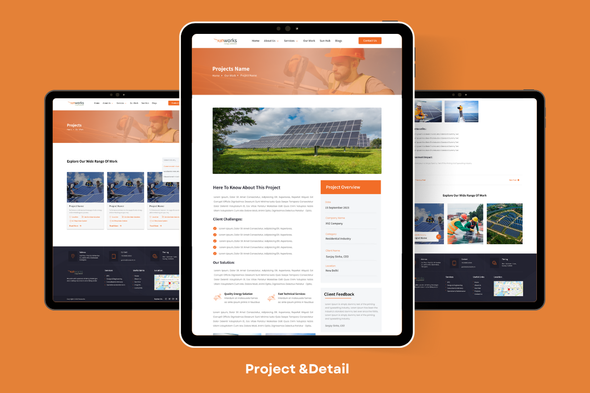 Freelance website Design Services for sunworks company in hyderabad