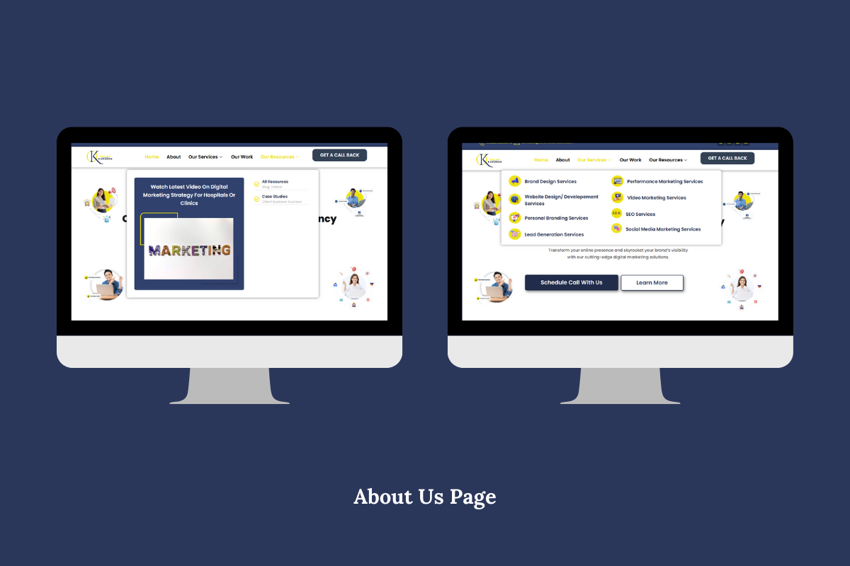 Freelance website Design Services for online karobar digital marketing agency