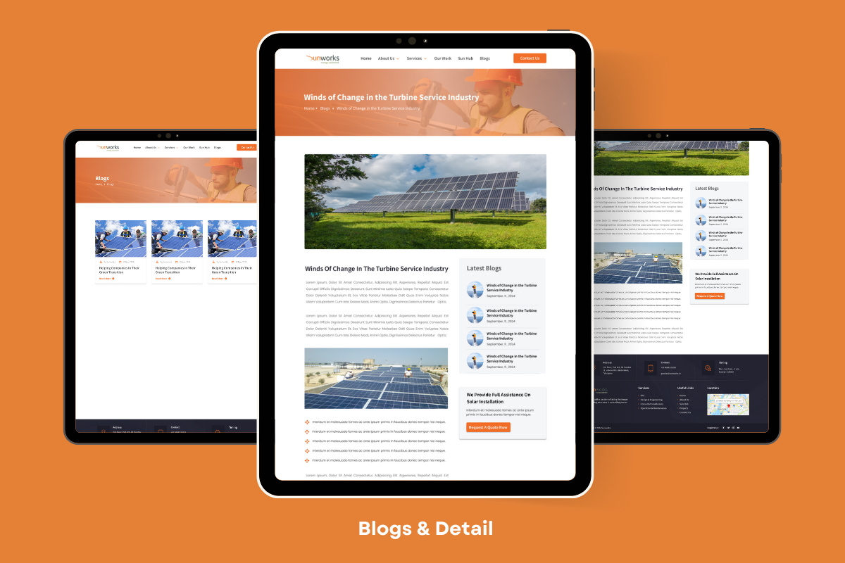 Freelance website Design Services for sunworks company in hyderabad