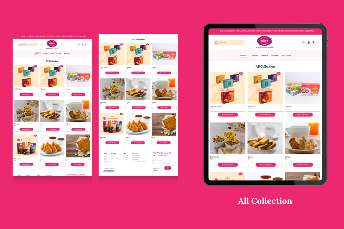 Freelance website Design Services for karachi bakery hydeabad