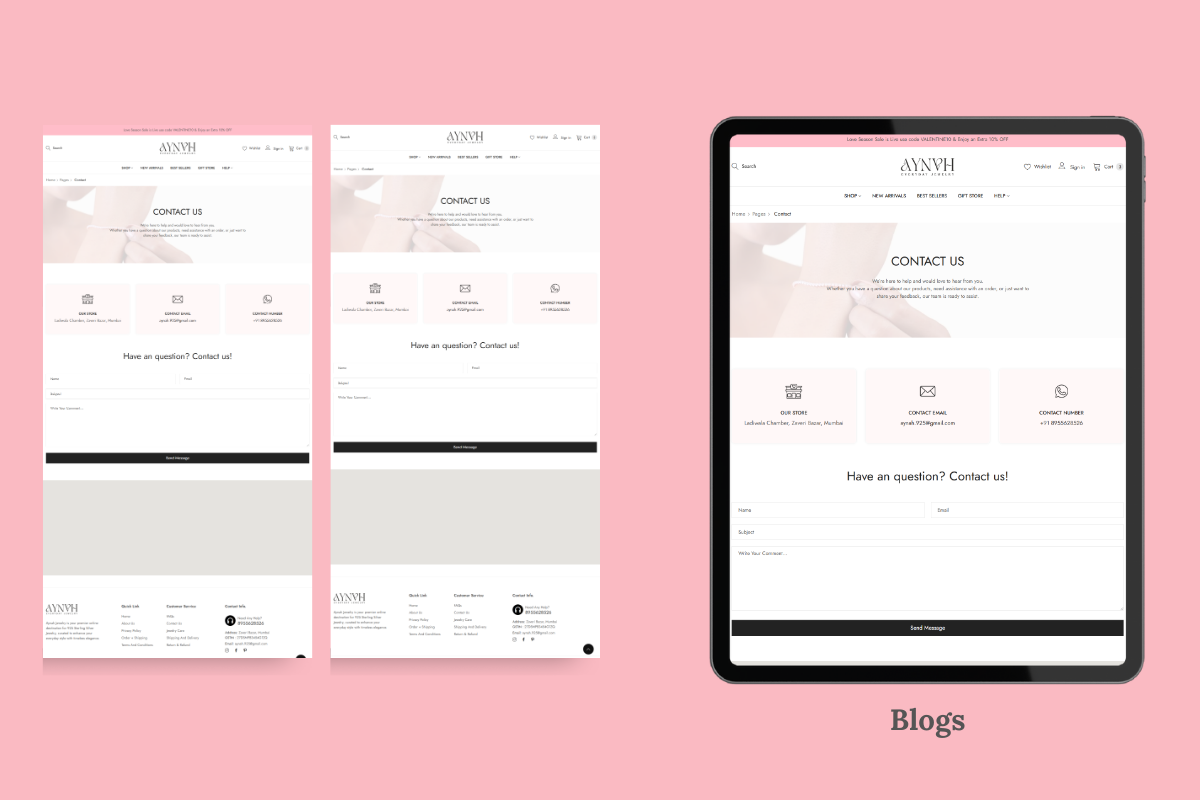 Freelance website Design Services for jewellery business