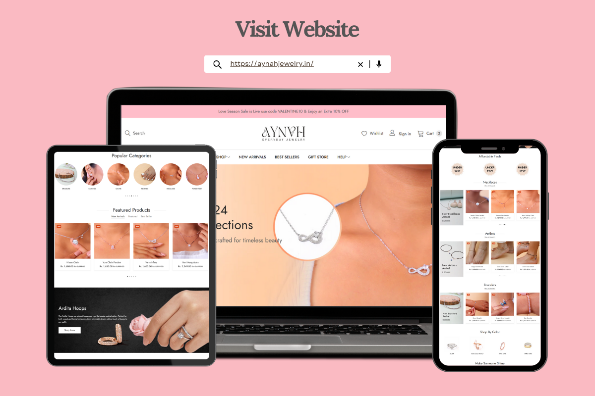 Freelance website Design Services for jewellery business