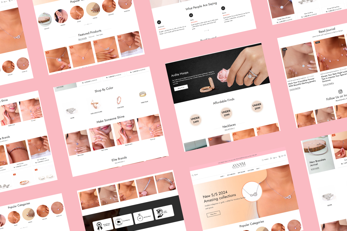 Freelance website Design Services for jewellery business