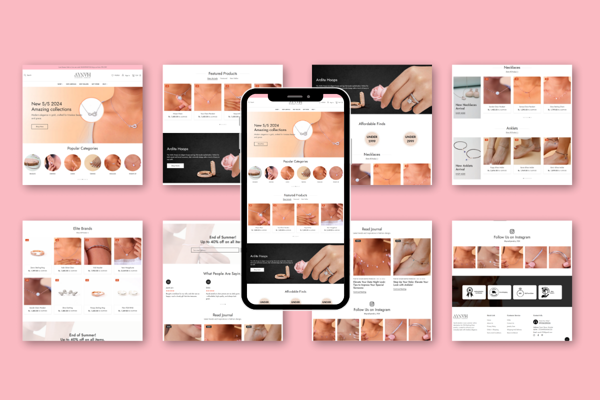 Freelance website Design Services for jewellery business