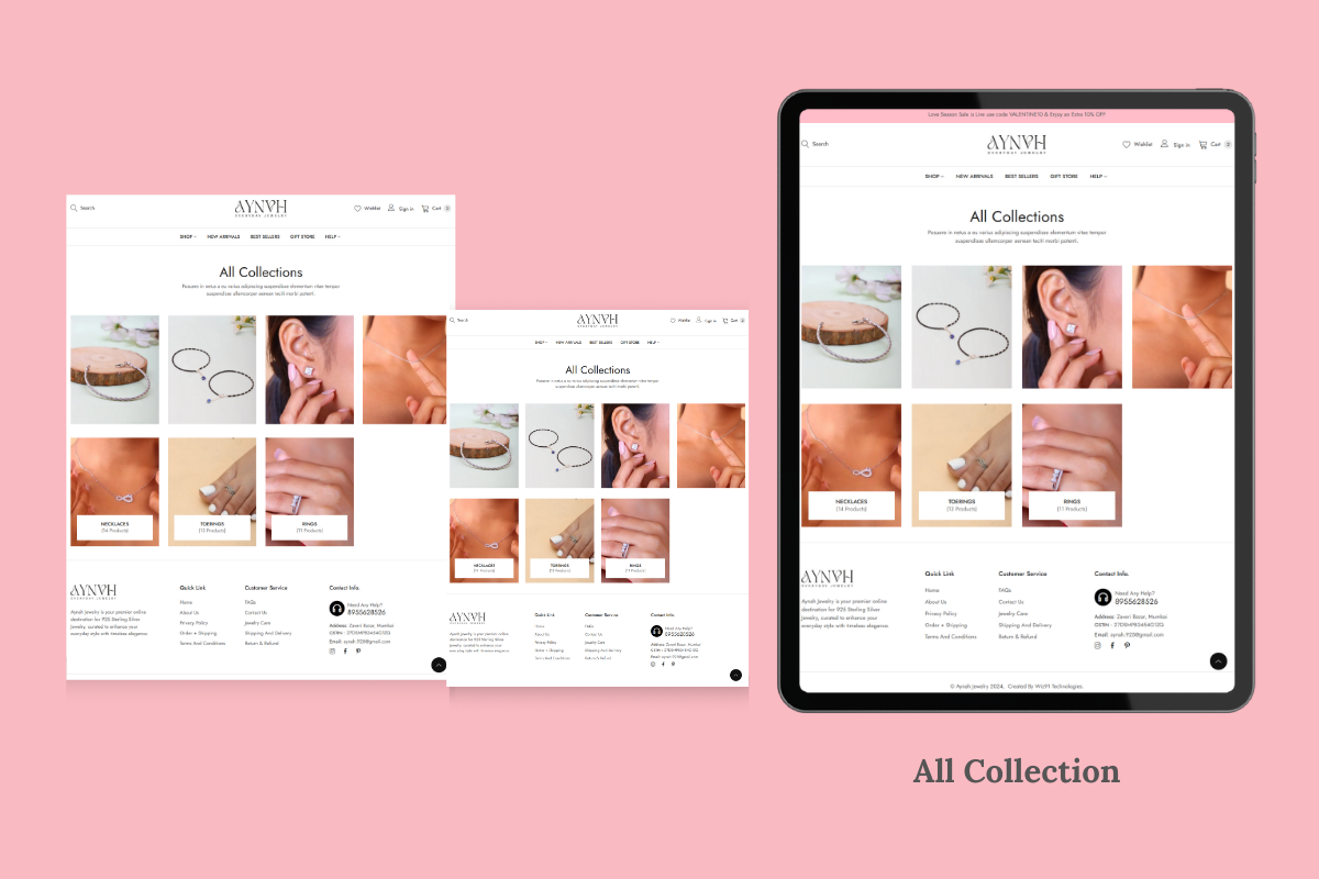 Freelance website Design Services for jewellery business